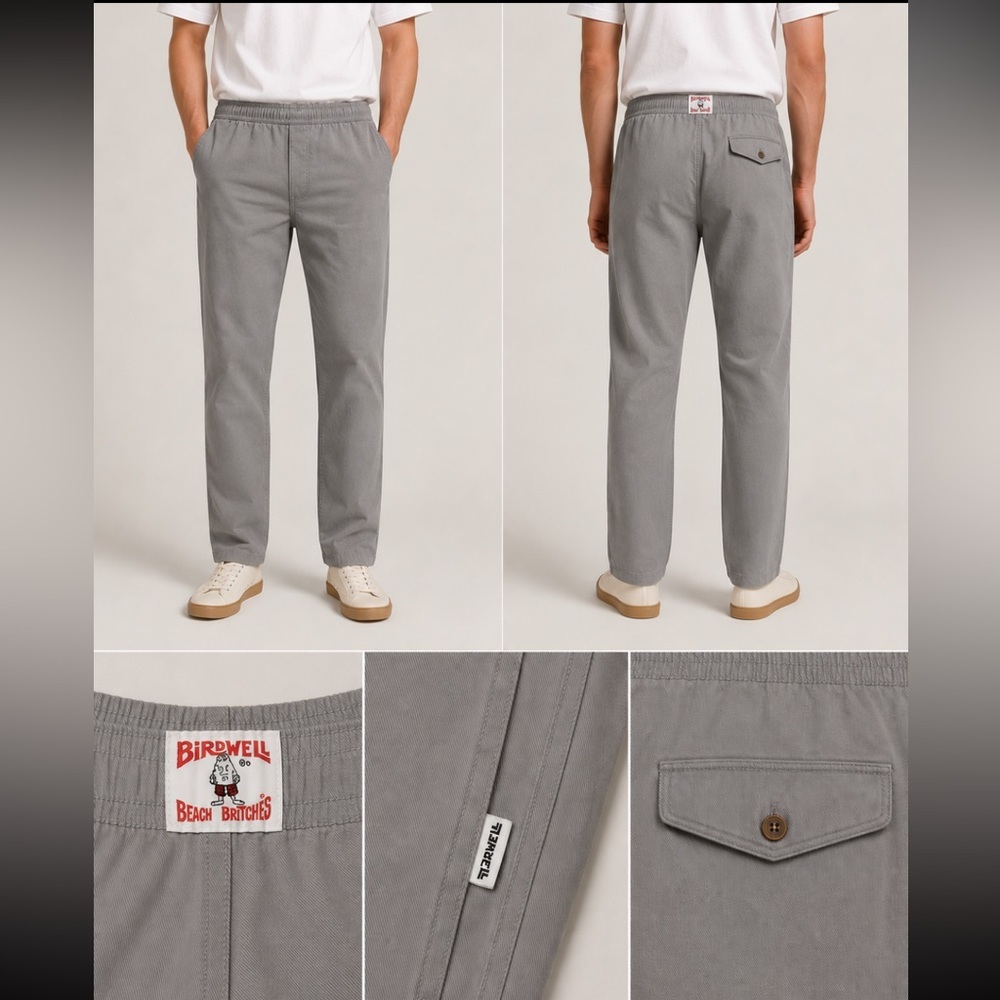 Birdwell Beach Britches Twill Elastic Waist Chino Trouser Pants